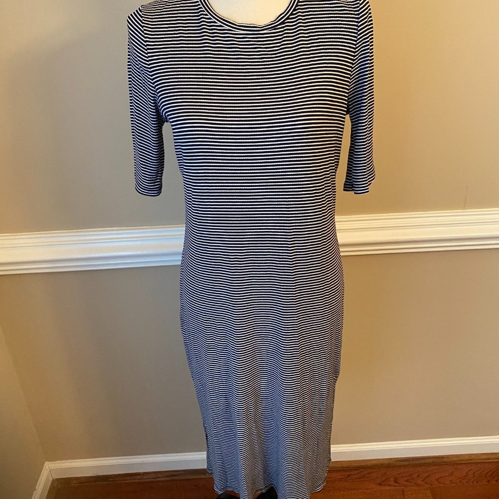 GAP Short Sleeve T-Shirt Dress Navy/White